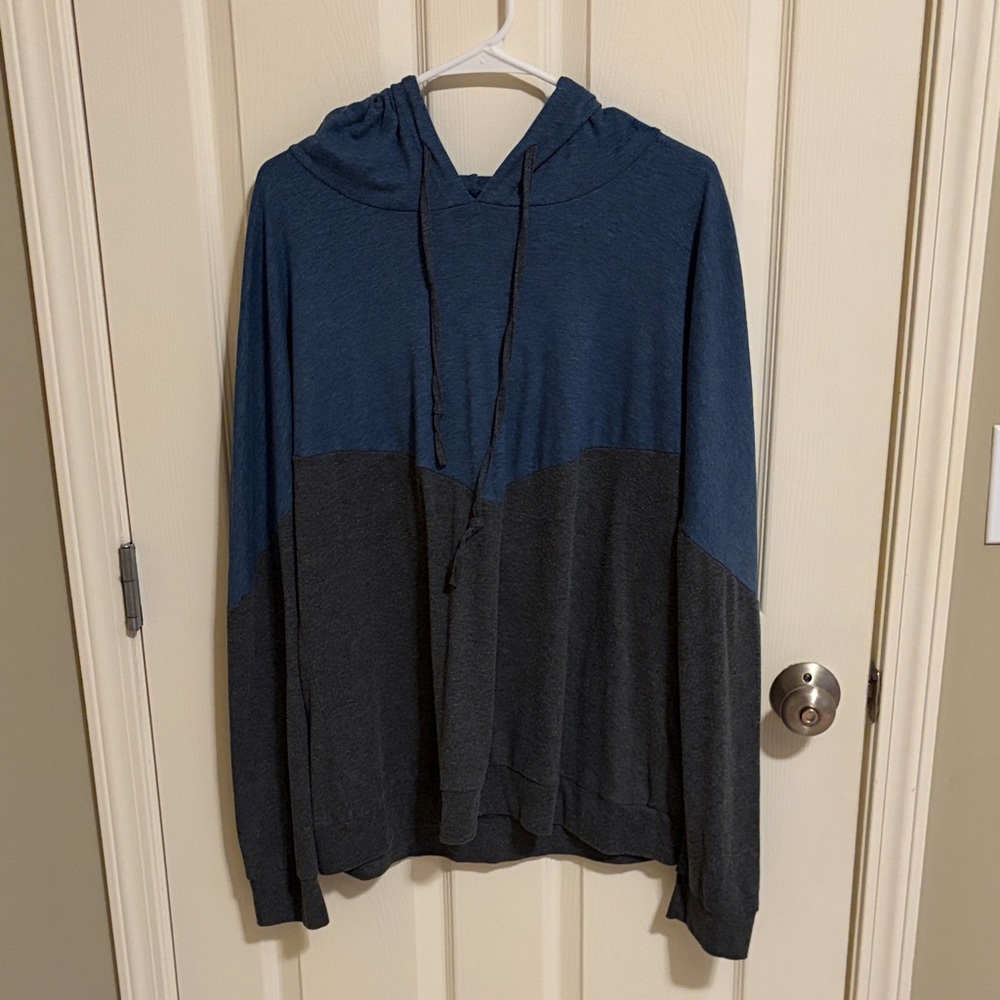 Blue and Gray Lightweight Hoodie